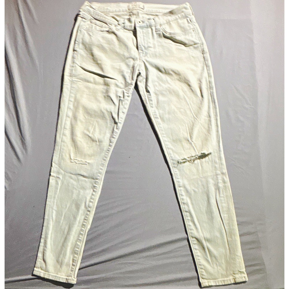 Lucky Brand Charlie Skinny Jeans Womens 6/28 Light Wash Distressed Denim Pant